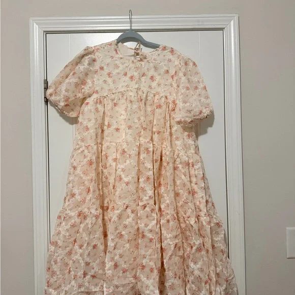 NWT! Mable Estella Puff Sleeve Floral Dress - Picture 4 of 8
